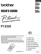 Brother P-Touch E500 Owner's manual