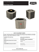 Bryant Central Air Conditioning System User manual