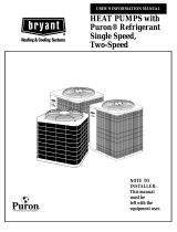 Bryant Puron Refrigerant Single Speed User manual