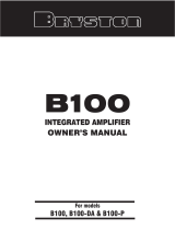 Bryston B100, B100-DA, B100-P User manual
