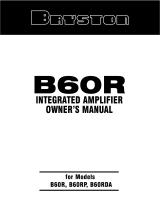 Bryston B60RDA User manual