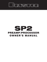 Bryston SP2 User manual