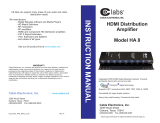 Cable Electronics CE Labs HDMI Distribution Amplifier HA 8 User manual