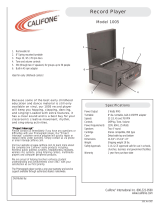 Califone 1005 User manual