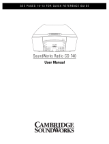 Cambridge SoundWorks SoundWorks Radio CD 740 User manual