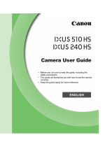 Canon 510 HS User manual