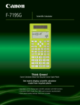 Canon Calculator F-719SG User manual