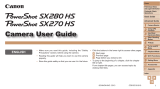 Canon SX280 HS User manual