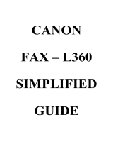 Canon FAX L360 User manual