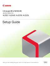 Canon imageRUNNER ADVANCE 4245 Installation guide