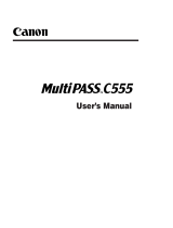 Canon MultiPASS C555 User manual