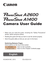 Canon PowerShot A2600 Red User manual