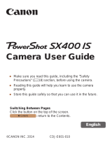 Canon PowerShot SX400 IS Black User manual