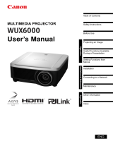 Canon Europe XEED WUX6000 User manual