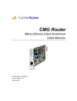 Carrier Access CMG User manual