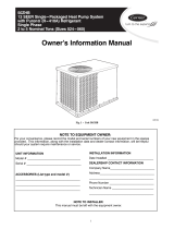 Carrier 50ZHB Owner's manual