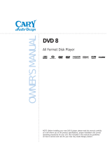 Cary Audio Design DVD 8 User manual
