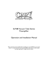 Cary Audio Design SLP-88 User manual