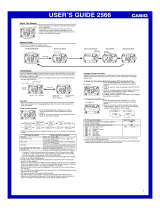 Casio 2566 User manual