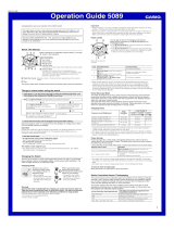 Casio 5089 User manual