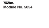 Casio 5054 User manual