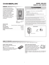 Chamberlain WSLCEV Remote Light Switch User manual