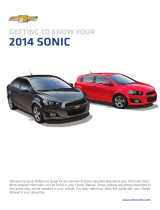 Chevrolet Sonic 2014 Quick Reference Manual