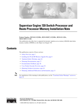 Cisco Systems MEM-MSFC2-512MB= User manual
