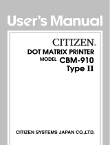 Citizen Systems CBM-910 User manual