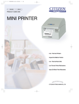 Citizen Systems Mini Printer User manual