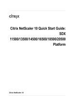 Citrix NetScaler SDX 20500 User manual