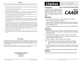 Clarion CAAD1 User manual