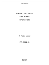 Clarion AX2PF3380 User manual