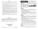 Clarion CAVW2 User manual