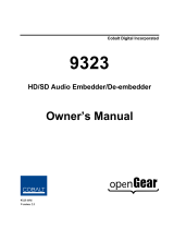 Cobalt Networks Audio Embedder/De-embedder 9323 User manual