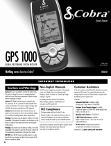 Cobra Electronics GPS 1000 User manual
