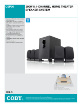 Coby CSP96 - Home Theater Speaker System User manual