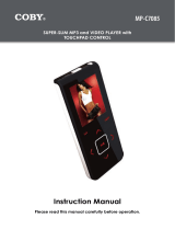 Coby MP-C7085 - 1 GB Digital Player User manual