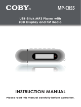 COBY electronic MPC855 - 512 MB Digital Player User manual
