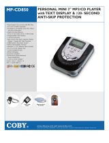 Coby MP-CD850 User manual