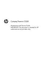 Compaq Compaq CQ58-300 Notebook PC series User manual