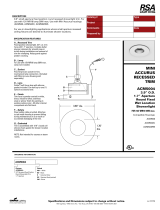 RSA Lighting MINI ACCURUS RECESSED TRIM ACM5004 User manual