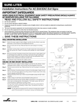 Cooper Lighting Sure-Lites EAC Exit Series User manual