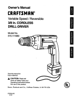 Craftsman 315.11196 User manual