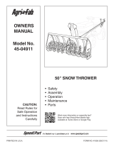 Craftsman Agri-Fab 50" Snow Thrower Attachment w/ Electric Lift Owner's manual