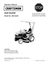 Craftsman Deluxe Sun Shade for Tractors Owner's manual