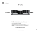 Crown Audio CE1000 User manual