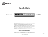 Crown Audio MA-3600VZ User manual