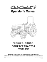 Cub Cadet 8404 User manual