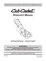 Cub Cadet CC 550ES User manual